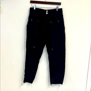 FRAME Twisted Utility Pant Black Size 30 Like New